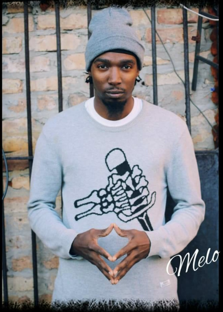 artist portrait neon purple