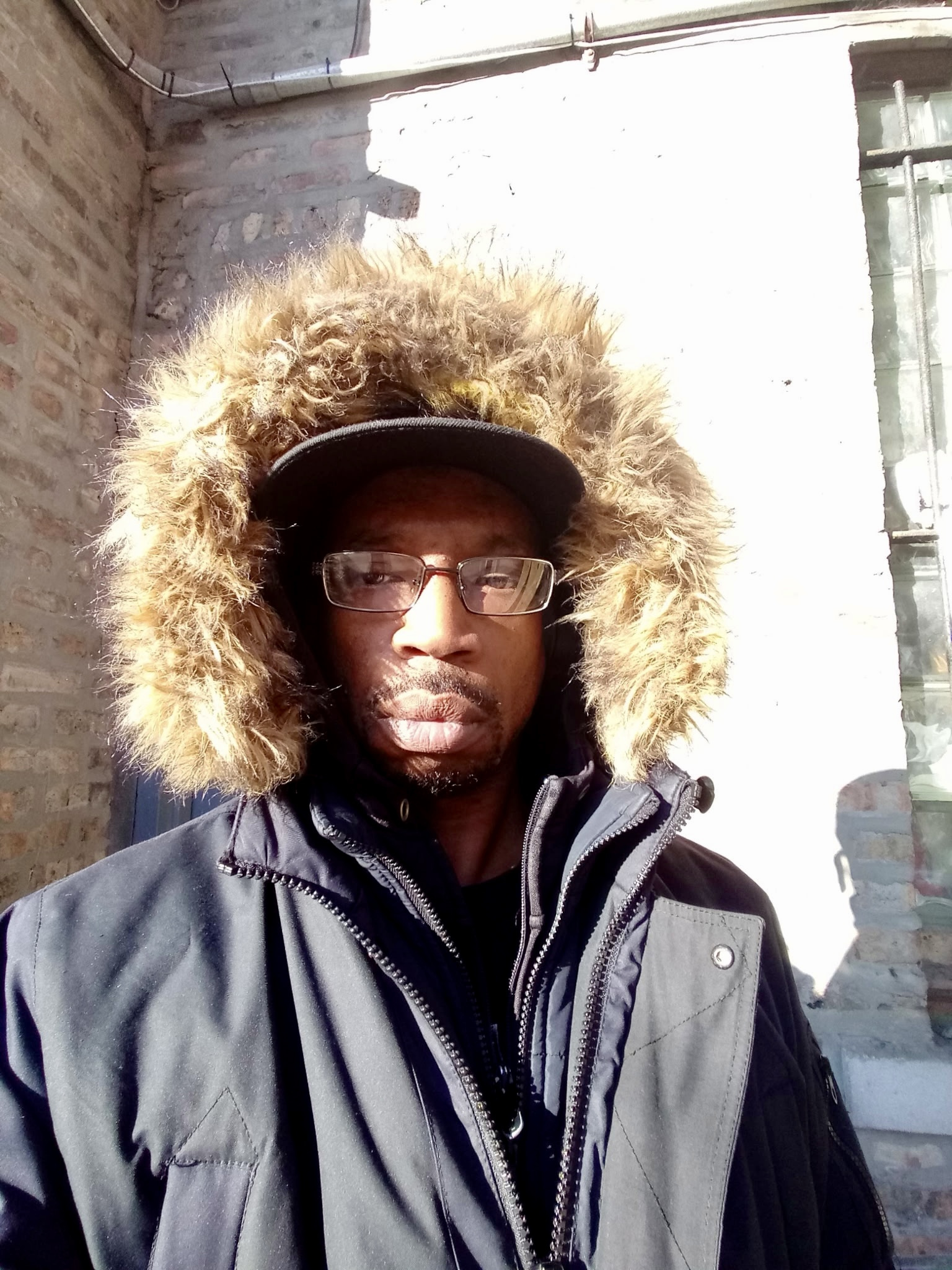 rapper portrait neon purple