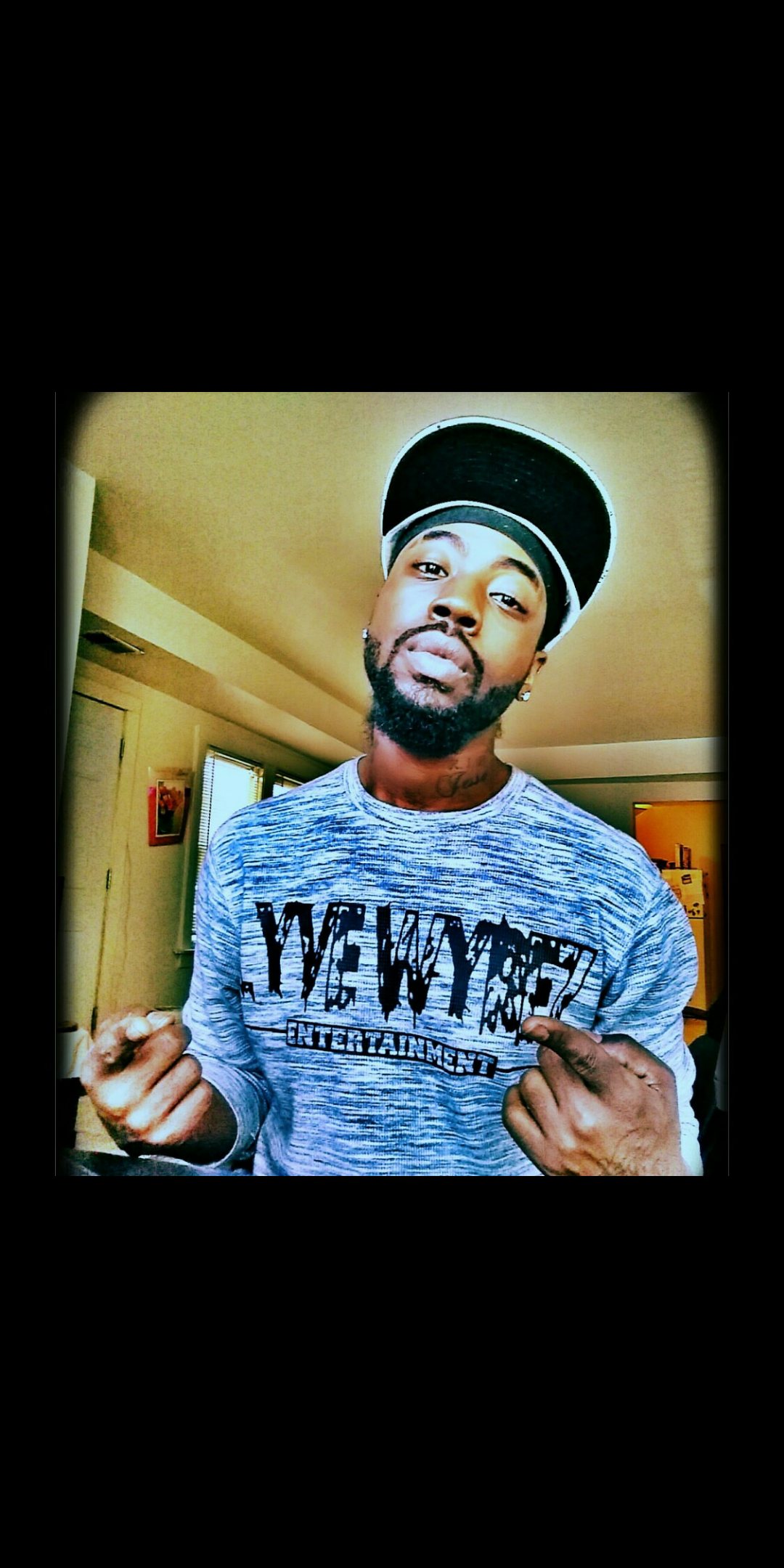 artist portrait neon purple